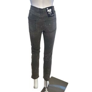 NWT FP X Sandrine Rose High Rise Skinny Mom Jean - Grey Polka (25)